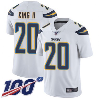 Los Angeles Chargers NFL Football Desmond King White Jersey Men Limited  #20 Road 100th Season Vapor Untouchable